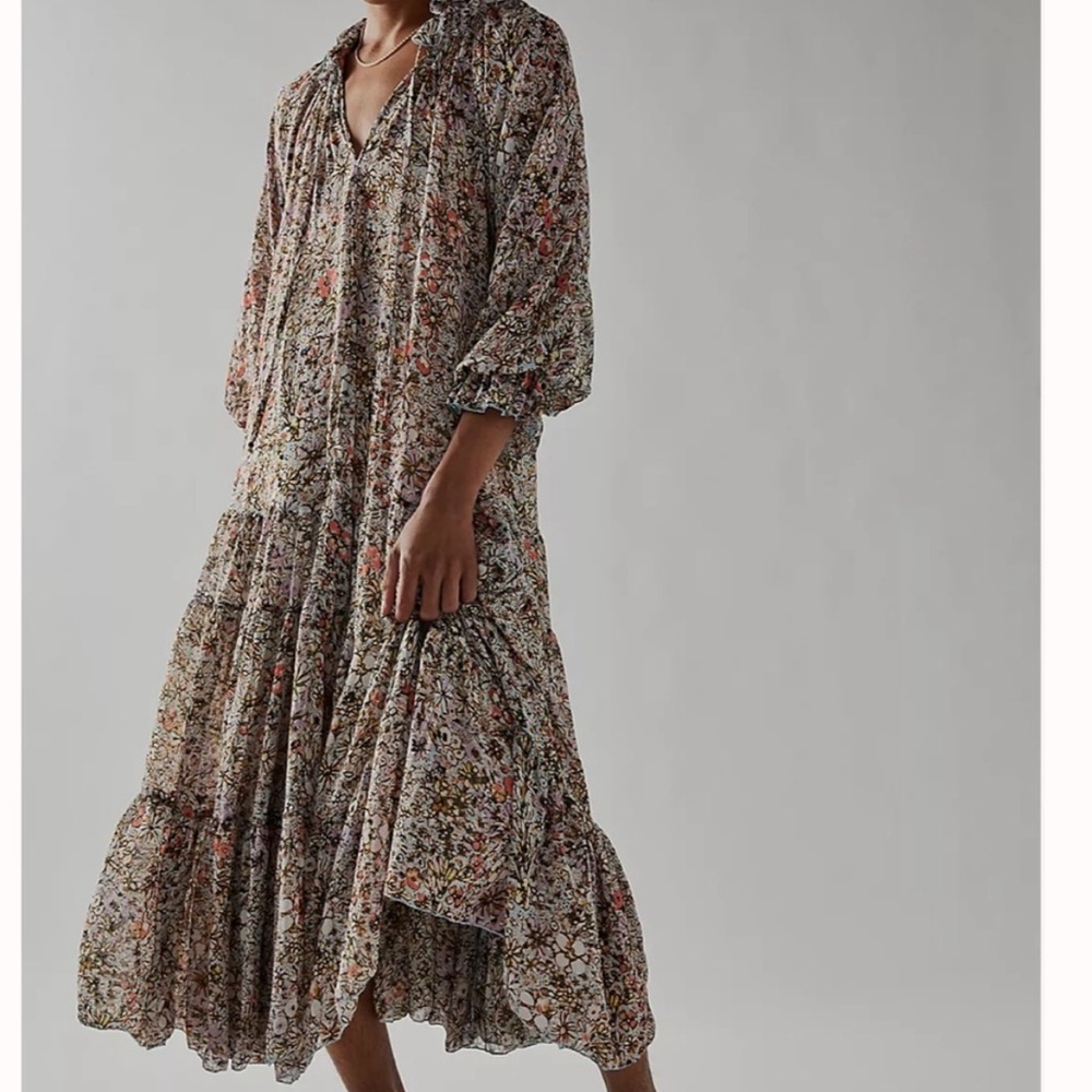 Free People Feeling Groovy Soft Blue Maxi Dress - XS
